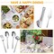 10 Pck Serving Utensils Include Large Serving Spoons Slotted Serving Spoons Serving Forks Serving Tongs Soup Ladle and Pie Server Buffet Catering Serving Utensils for Dishwasher Safe (Silver,10 Pieces)